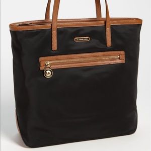 Michael Kors Large Nylon and Leather Tote Bag